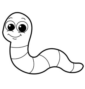 Desenho de Minhoca Desenho Colorir Imprimir 22