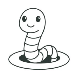 Desenho de Minhoca Desenho Colorir Imprimir 23