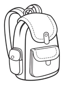 Desenho de Mochila Desenho Colorir Imprimir 02
