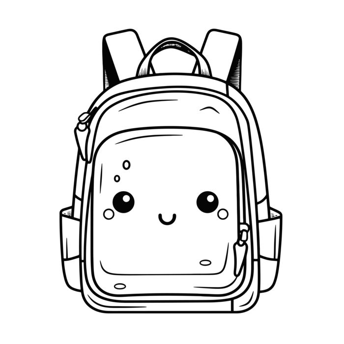 Desenho de Mochila Desenho Colorir Imprimir 05