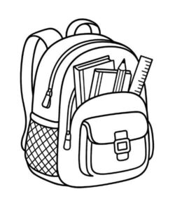 Desenho de Mochila Desenho Colorir Imprimir 17