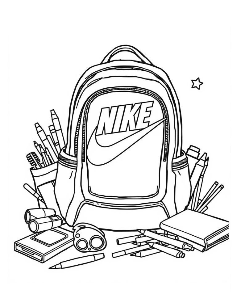 Desenho de Mochila Desenho Colorir Imprimir 21