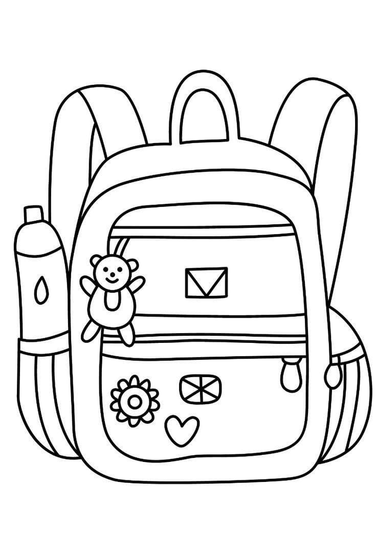 Desenho de Mochila Desenho Colorir Imprimir 22