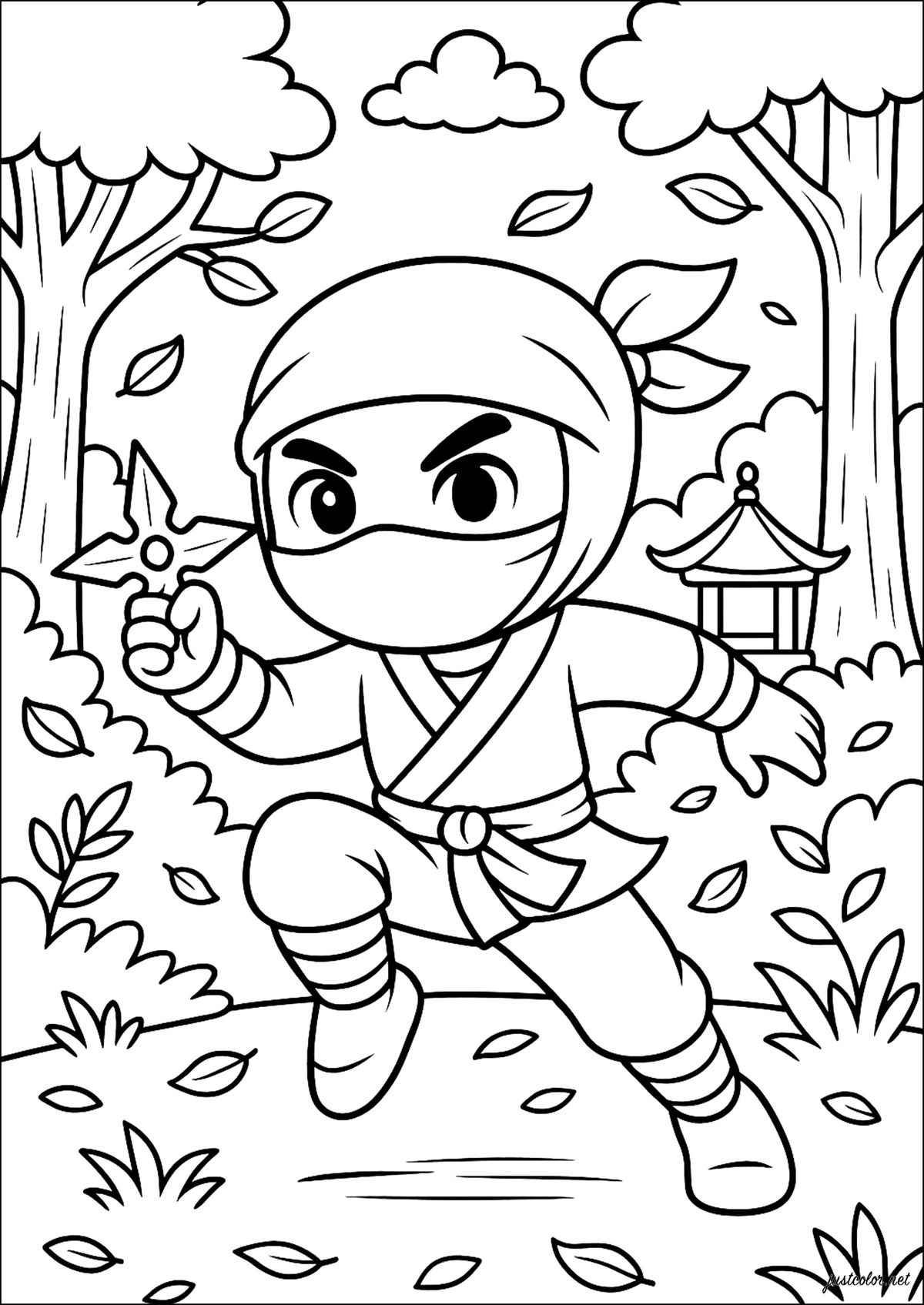 Desenho de Ninja Desenho Colorir Imprimir 03