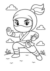 Desenho de Ninja Desenho Colorir Imprimir 07