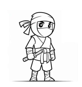 Desenho de Ninja Desenho Colorir Imprimir 09