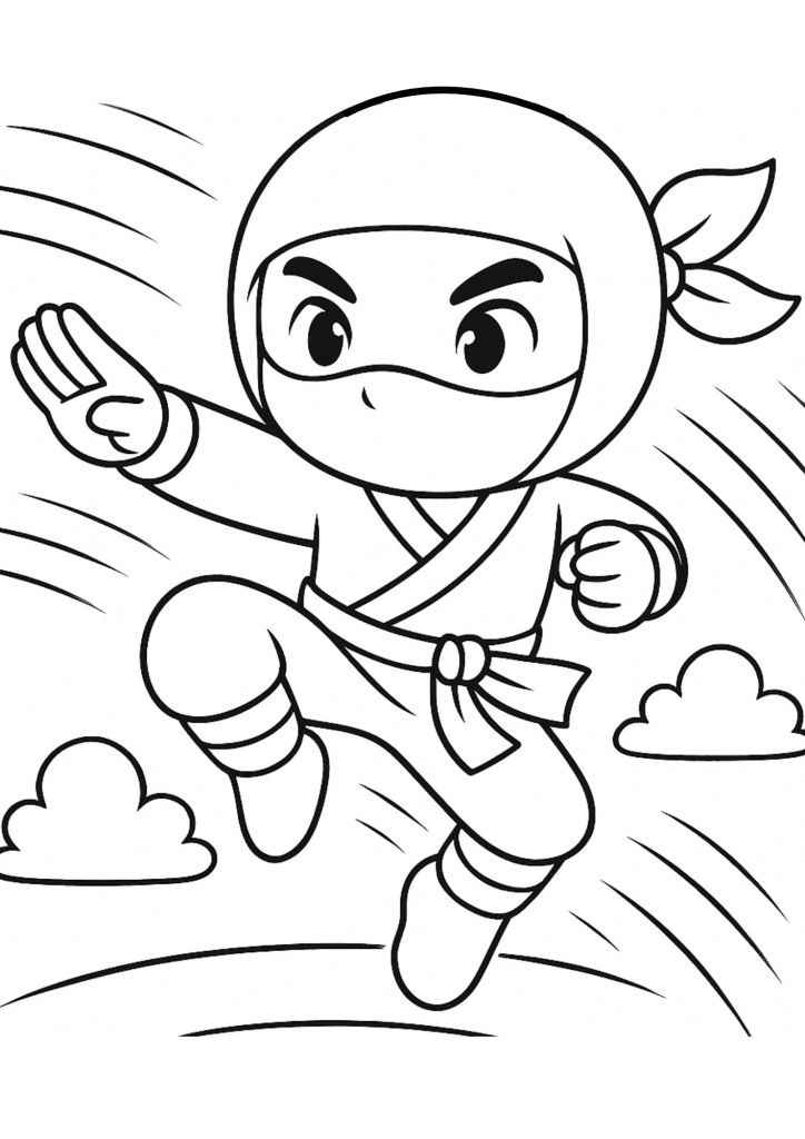 Desenho de Ninja Desenho Colorir Imprimir 10