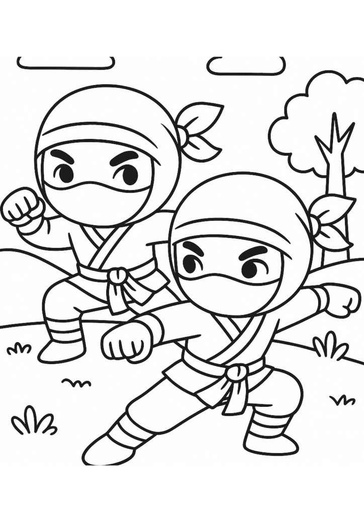 Desenho de Ninja Desenho Colorir Imprimir 13