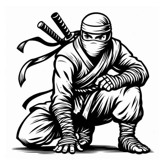 Desenho de Ninja Desenho Colorir Imprimir 15