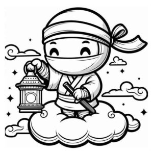 Desenho de Ninja Desenho Colorir Imprimir 16