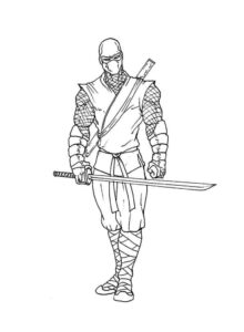 Desenho de Ninja Desenho Colorir Imprimir 20
