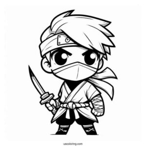 Desenho de Ninja Desenho Colorir Imprimir 23