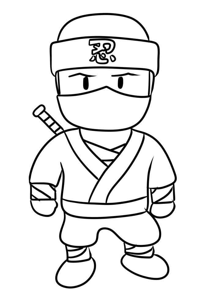 Desenho de Ninja Desenho Colorir Imprimir 26