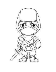 Desenho de Ninja Desenho Colorir Imprimir 27