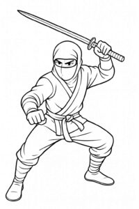 Desenho de Ninja Desenho Colorir Imprimir 28 (2)