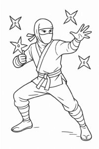 Desenho de Ninja Desenho Colorir Imprimir 31 (2)