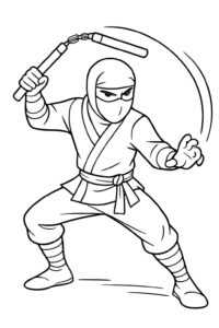 Desenho de Ninja Desenho Colorir Imprimir 34 (2)