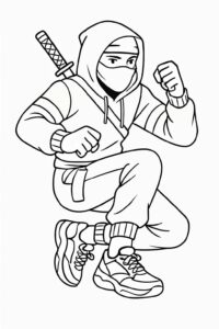 Desenho de Ninja Desenho Colorir Imprimir 37 (2)