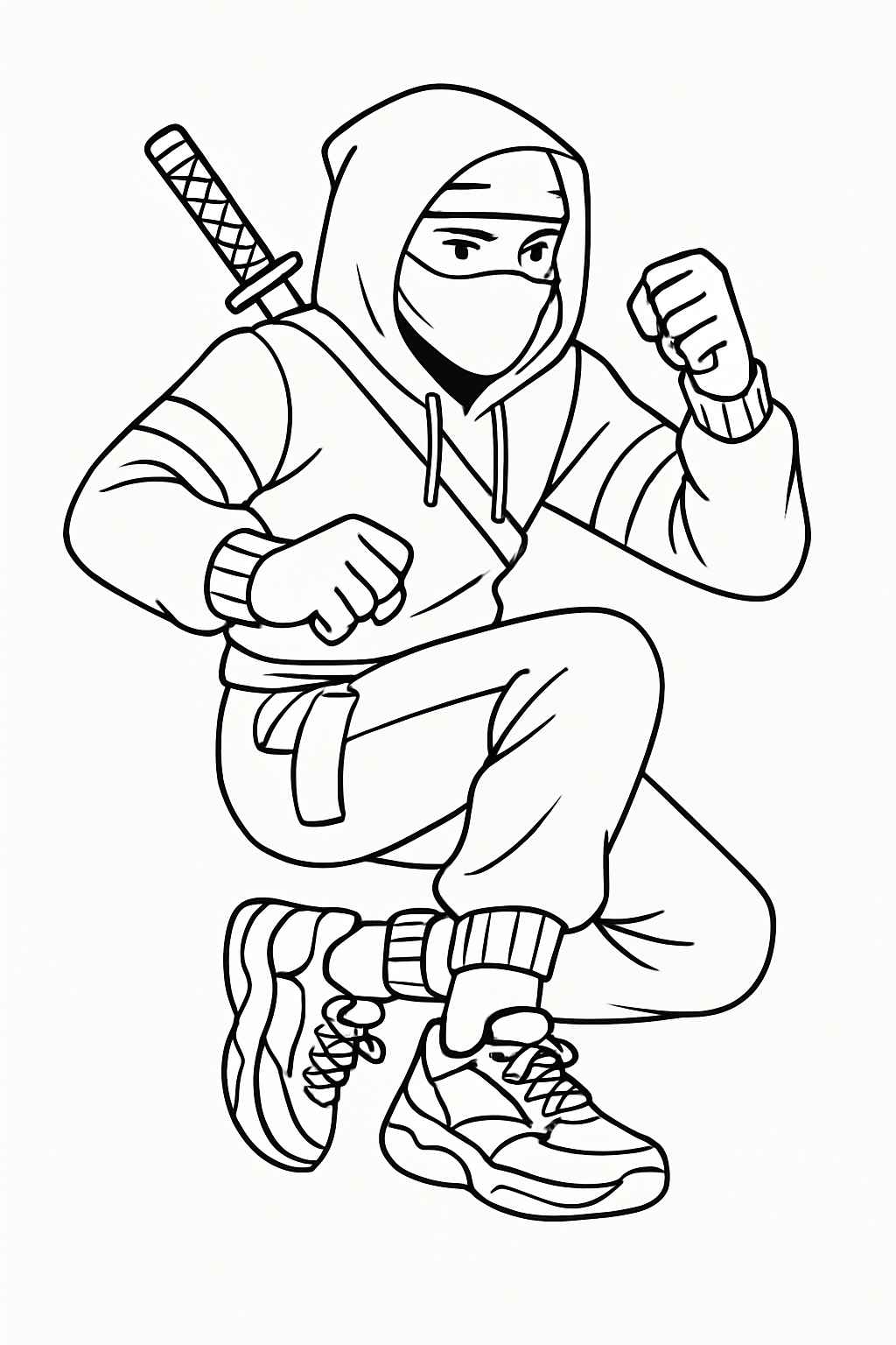 Desenho de Ninja Desenho Colorir Imprimir 37 (2)