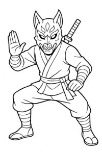 Desenho de Ninja Desenho Colorir Imprimir 38 (2)