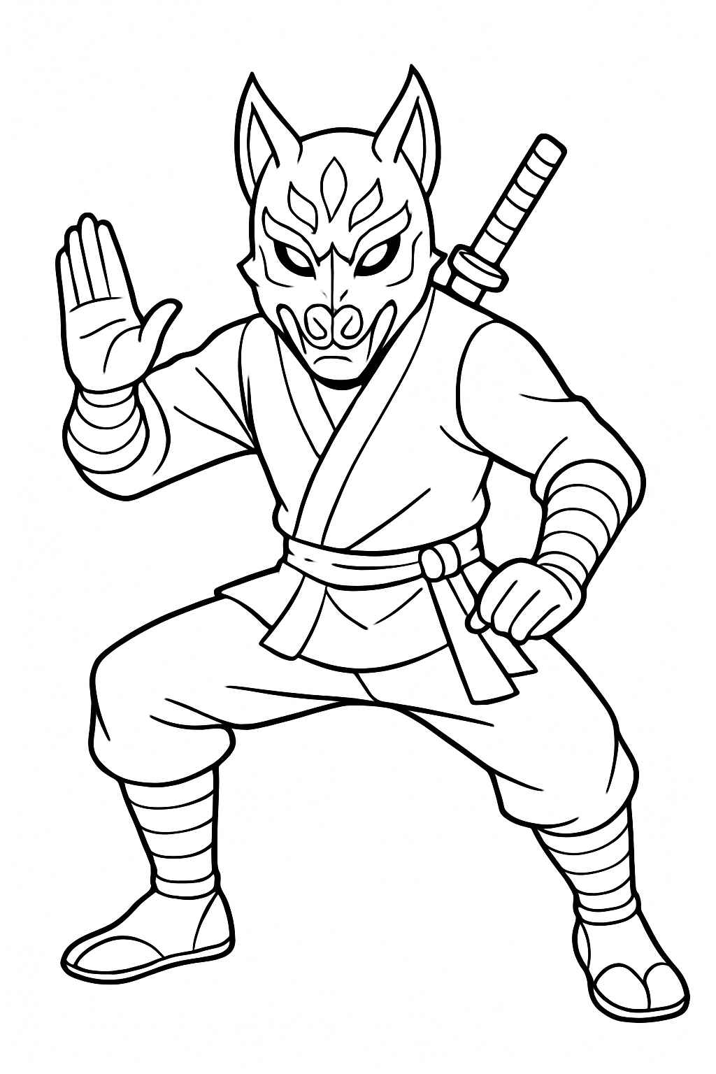 Desenho de Ninja Desenho Colorir Imprimir 38 (2)