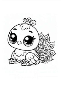 Desenho de Pavão Desenho Colorir Imprimir 05