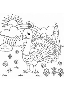 Desenho de Pavão Desenho Colorir Imprimir 18