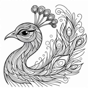 Desenho de Pavão Desenho Colorir Imprimir 27