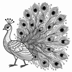 Desenho de Pavão Desenho Colorir Imprimir 33