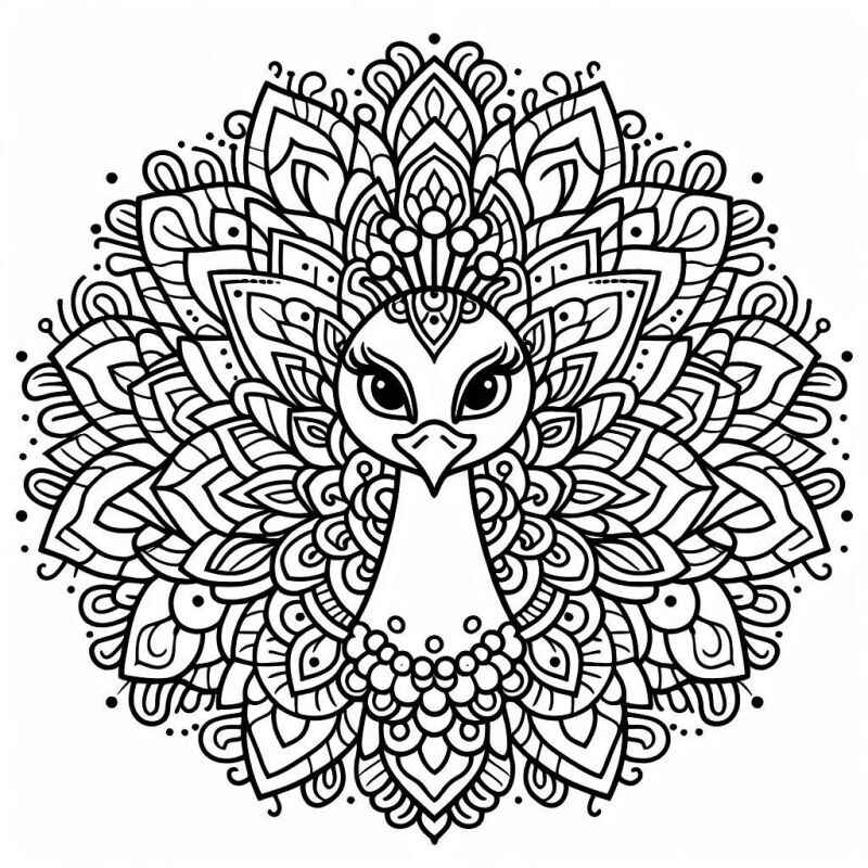 Desenho de Pavão Desenho Colorir Imprimir 35