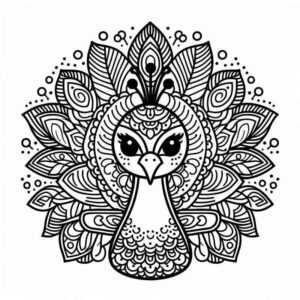 Desenho de Pavão Desenho Colorir Imprimir 36