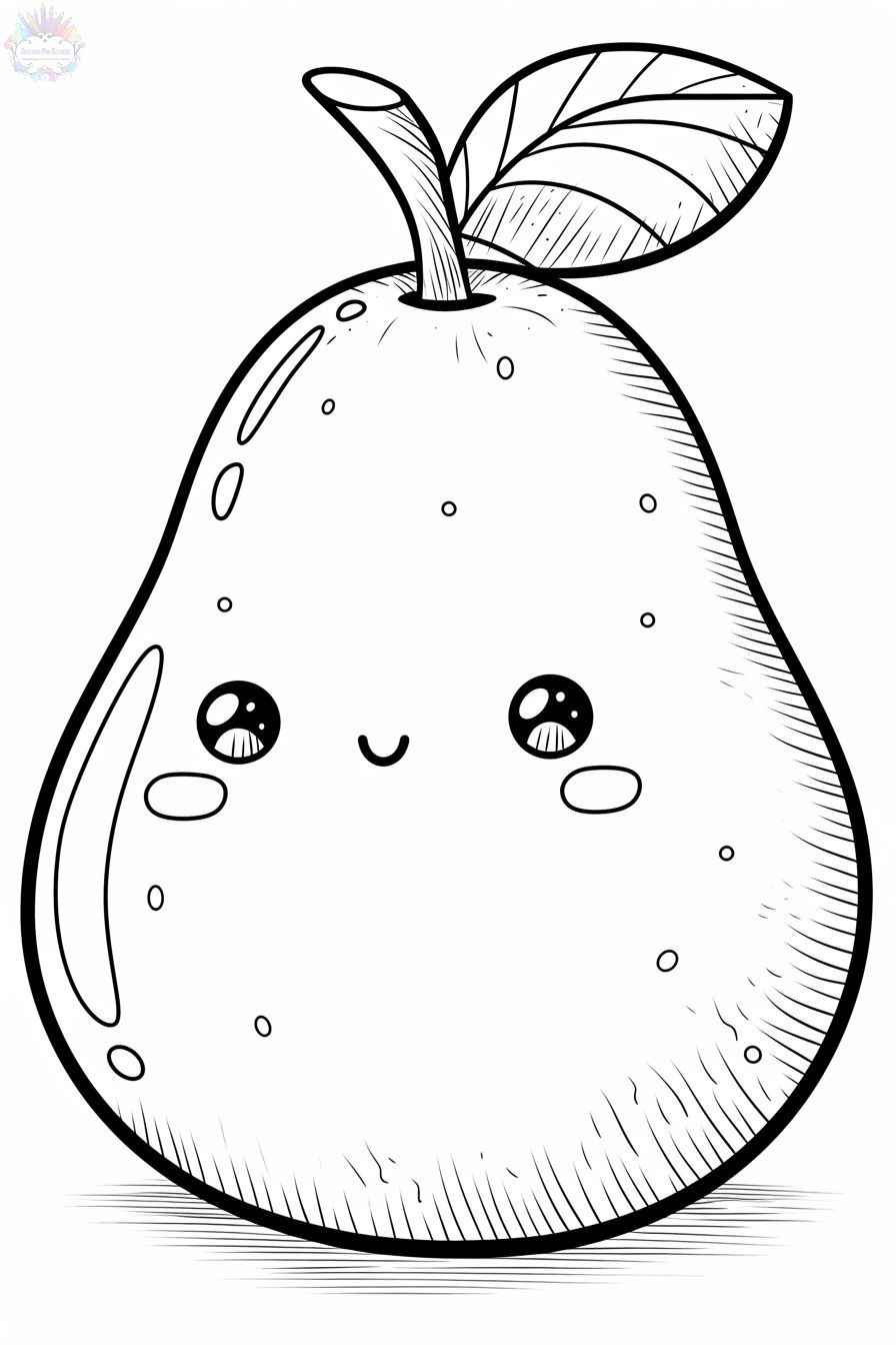 Desenho de Pera Desenho Colorir Imprimir 06
