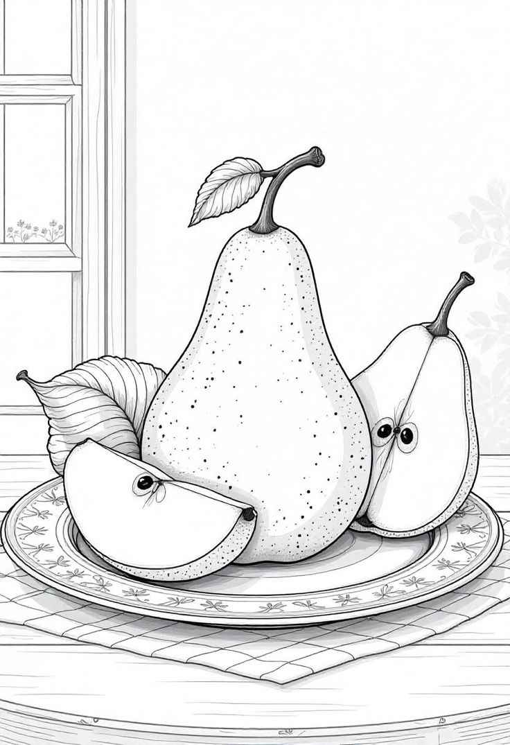 Desenho de Pera Desenho Colorir Imprimir 13