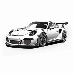 Desenho de Porsche Desenho Colorir Imprimir 03