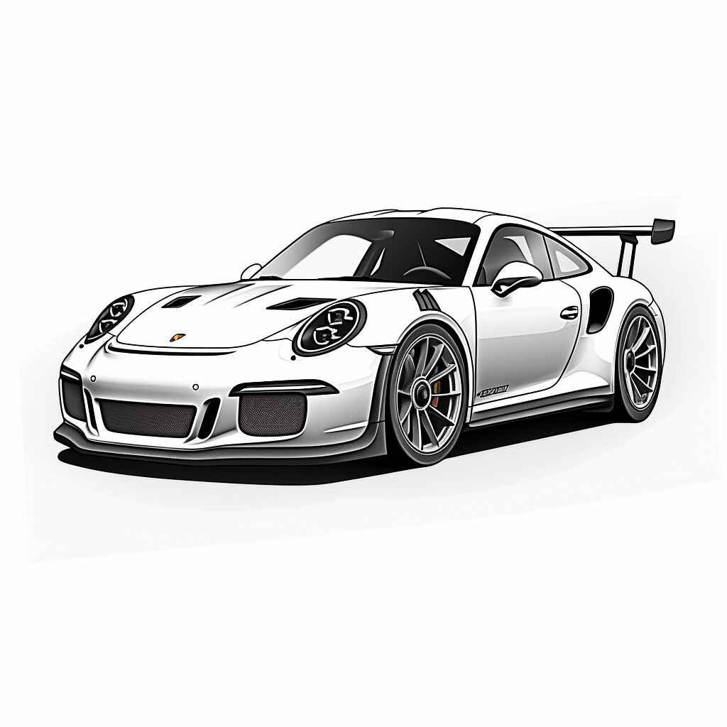 Desenho de Porsche Desenho Colorir Imprimir 03