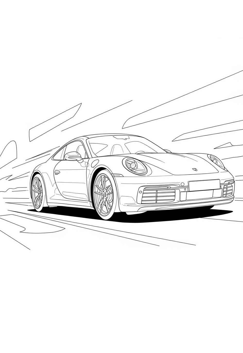 Desenho de Porsche Desenho Colorir Imprimir 05