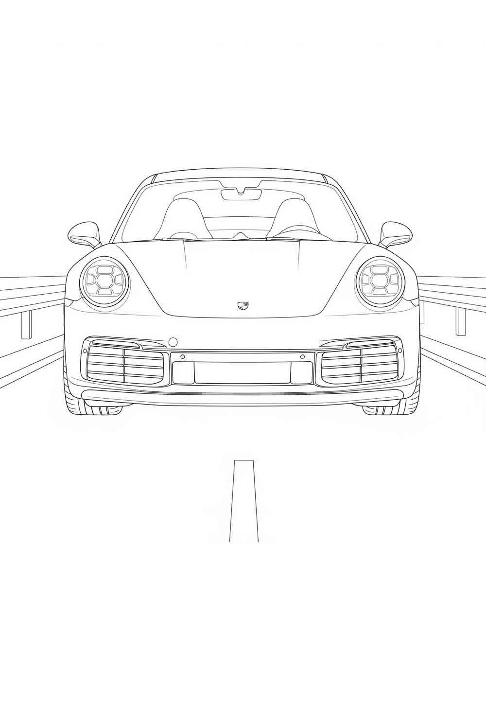 Desenho de Porsche Desenho Colorir Imprimir 06