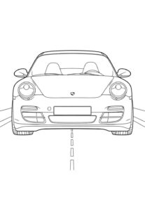 Desenho de Porsche Desenho Colorir Imprimir 07