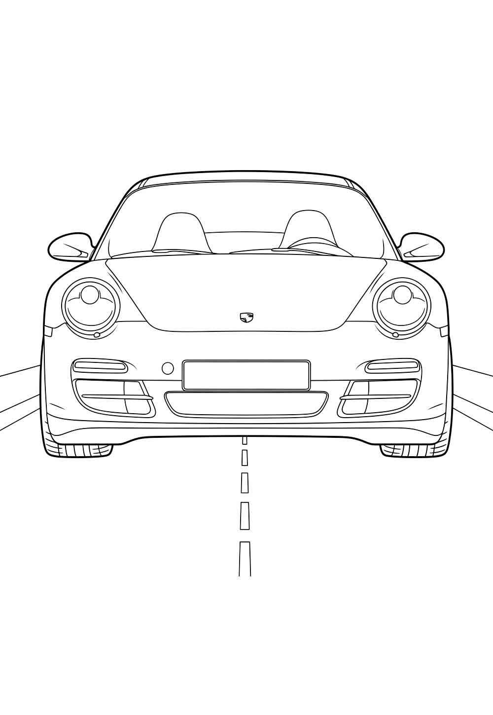 Desenho de Porsche Desenho Colorir Imprimir 07