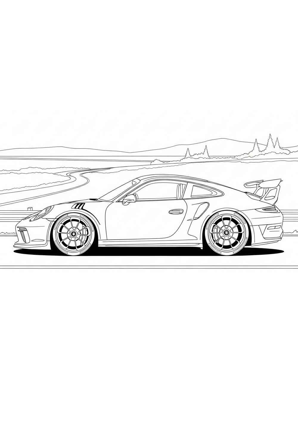 Desenho de Porsche Desenho Colorir Imprimir 08
