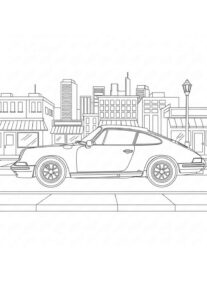 Desenho de Porsche Desenho Colorir Imprimir 09