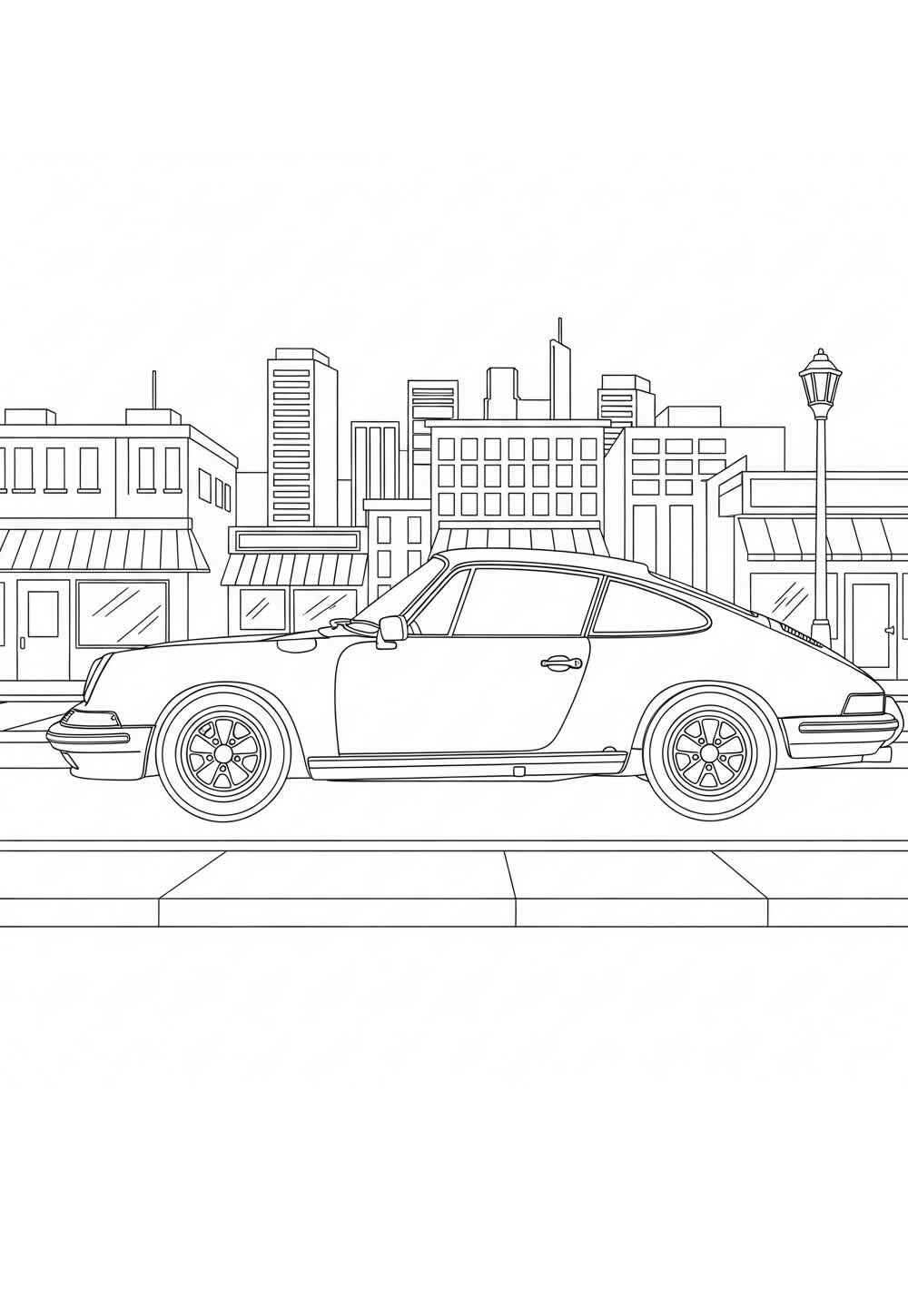 Desenho de Porsche Desenho Colorir Imprimir 09