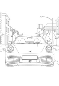 Desenho de Porsche Desenho Colorir Imprimir 11