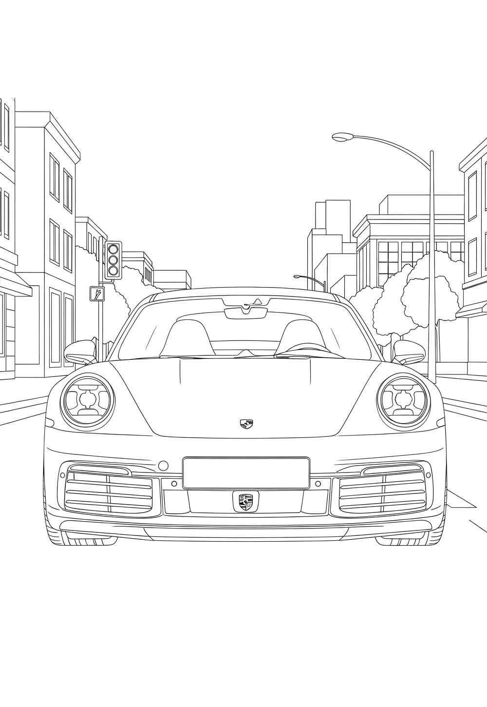 Desenho de Porsche Desenho Colorir Imprimir 11