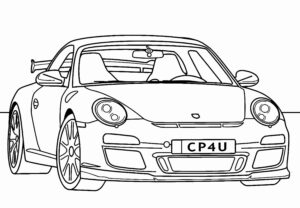 Desenho de Porsche Desenho Colorir Imprimir 14