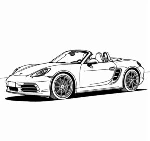 Desenho de Porsche Desenho Colorir Imprimir 15