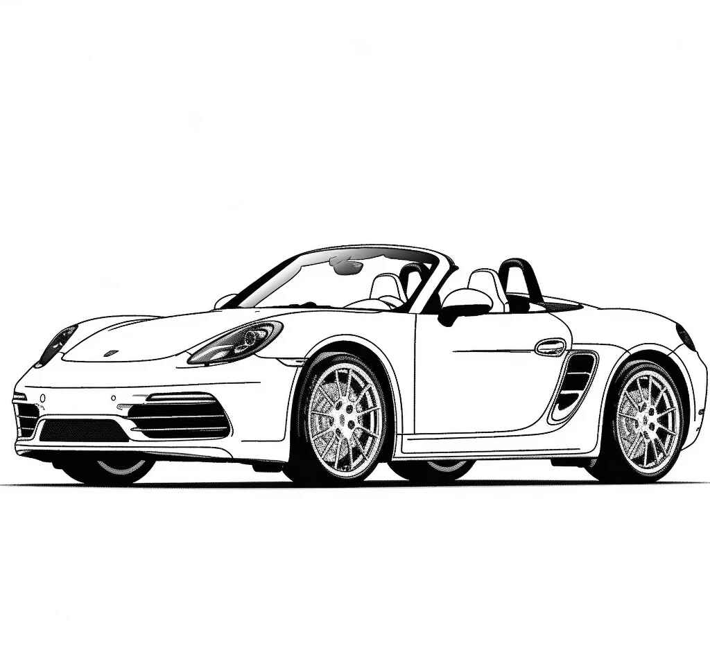 Desenho de Porsche Desenho Colorir Imprimir 16
