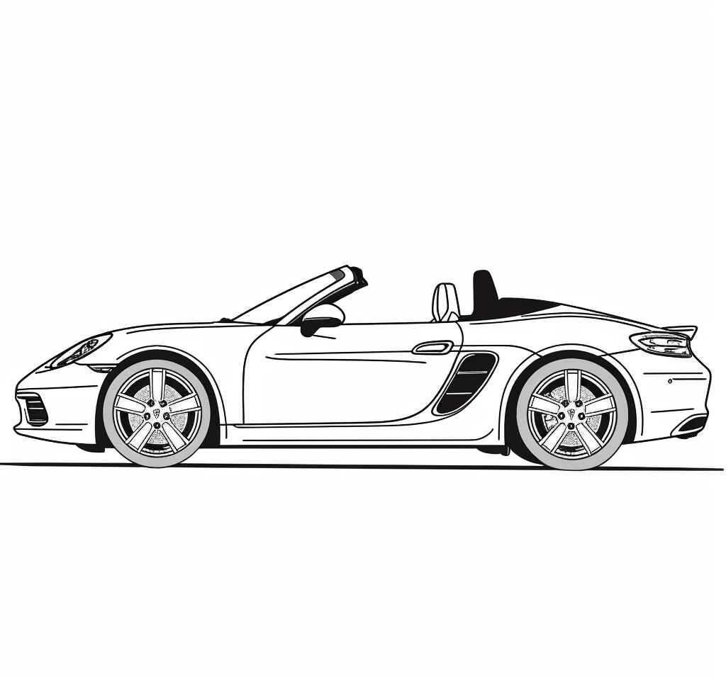 Desenho de Porsche Desenho Colorir Imprimir 17