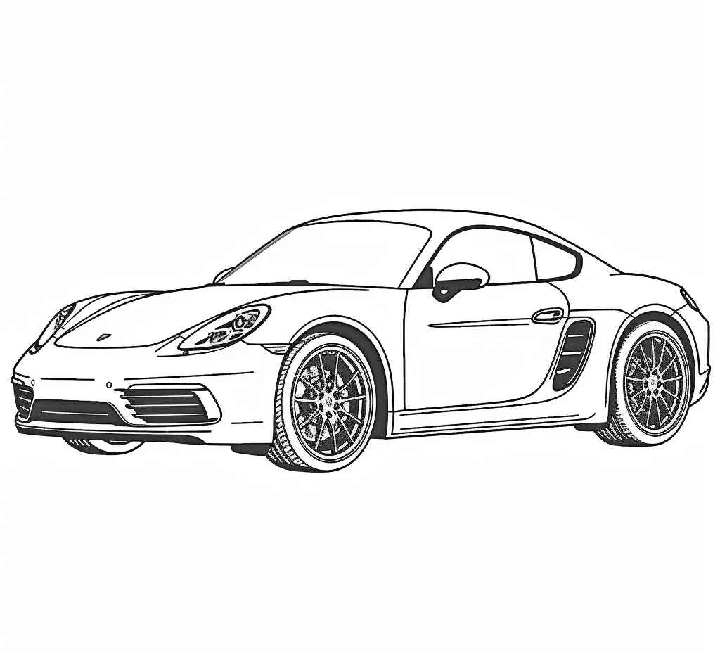 Desenho de Porsche Desenho Colorir Imprimir 18