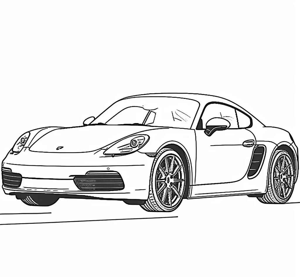 Desenho de Porsche Desenho Colorir Imprimir 19